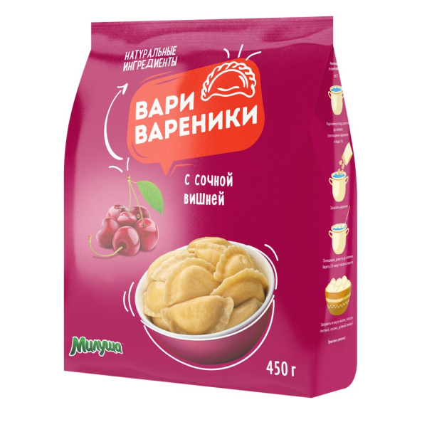Вареники ВАРИ ВАРЕНИКИ с вишней 450 гр