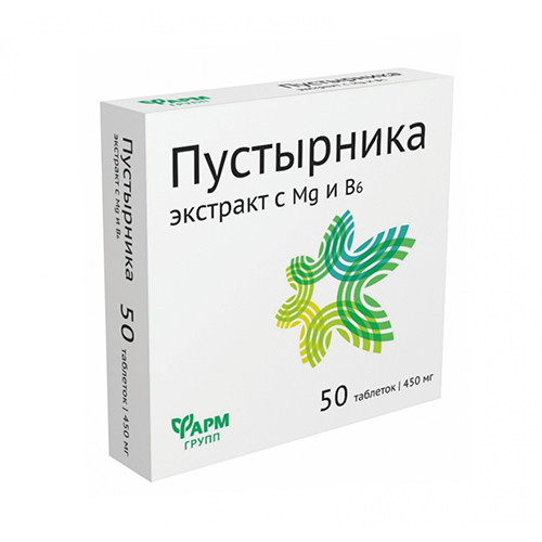 БАД Пустырника экстракт, (Mg и В6), 450 мг., 50 шт., арт. 3518